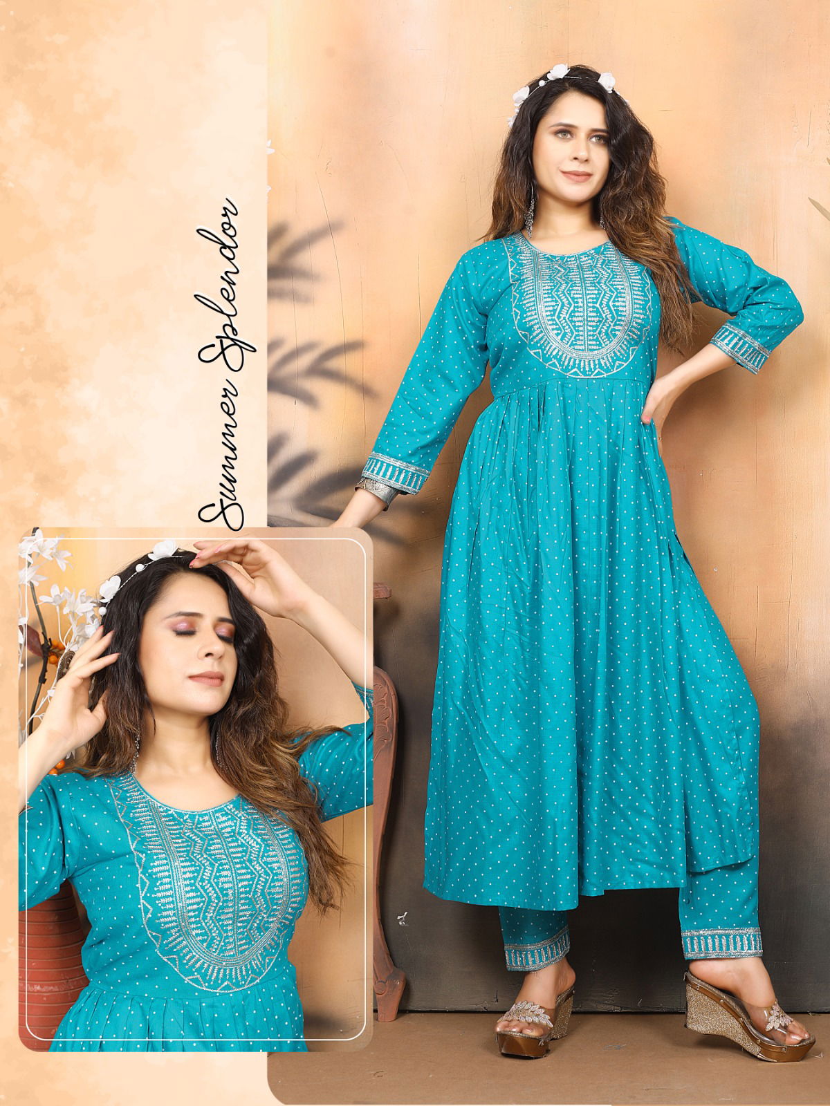 Fashion Begins Janwi Printed Kurti With Bottom Catalog
